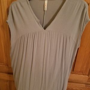 Boutique top, safe green blouse.